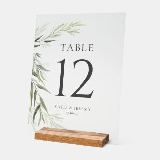 Panneau En Acrylique Feuilles de gomme d'eucalyptus Table Nombre de ver