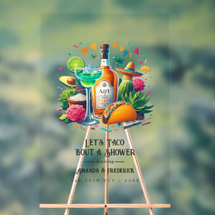 Panneau En Acrylique Fiesta "Let's Taco 'Bout a Couples Shower" Bienven