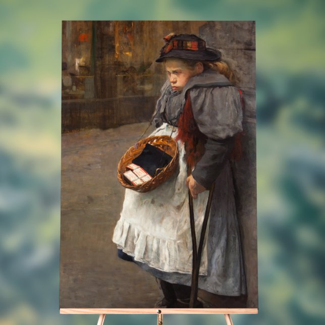 Panneau En Acrylique Fille aux allumettes Pauvre gamin des rues Pauvret (Neutre)