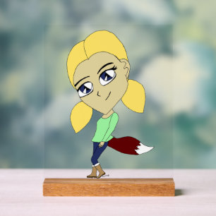 Panneau En Acrylique fille chibi renarde 