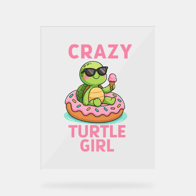 Panneau En Acrylique Fille de tortue (Recto)