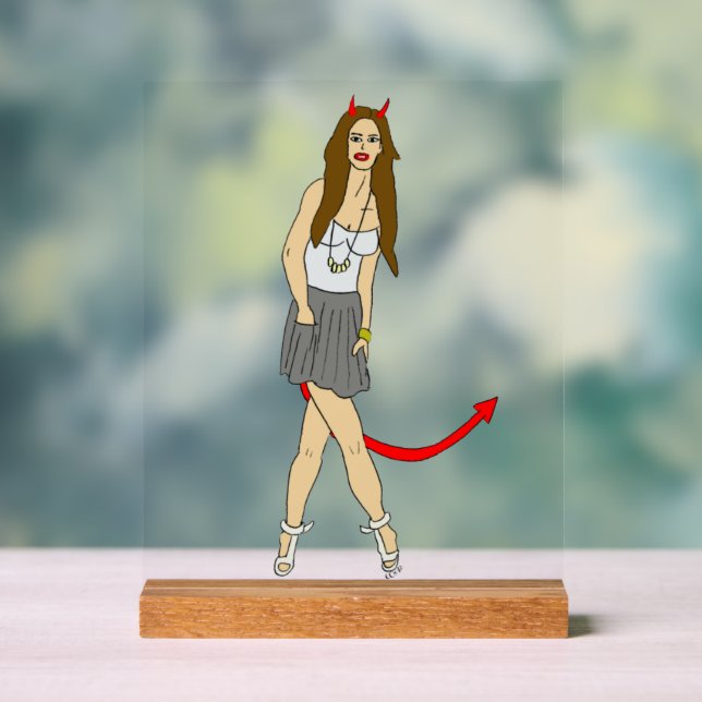 Panneau En Acrylique fille diable (Neutre)