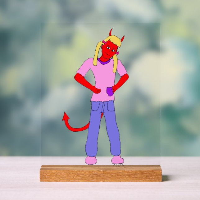 Panneau En Acrylique fille diable (Neutre)