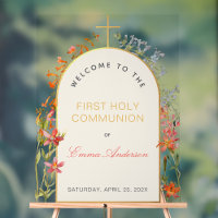 Fille Première Communion Fleurs Sauvages Arche Dor
