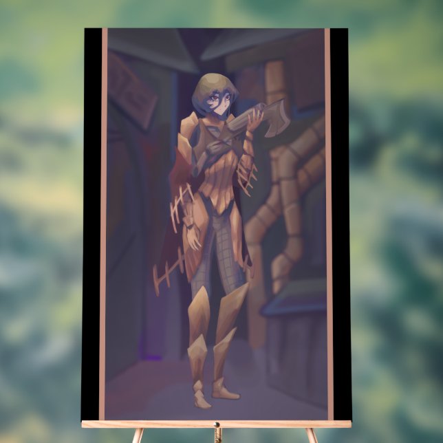 Panneau En Acrylique Fille Steampunk anime (Neutre)