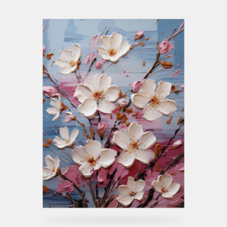 Panneau En Acrylique Fleur de cire - Floral Impasto