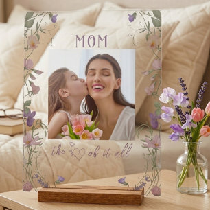 Panneau En Acrylique Fleur Maman au cœur de tout Photo Acrylique