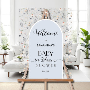 Panneau En Acrylique Fleur sauvage Baby shower garçon Bienvenue