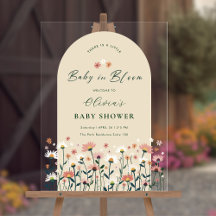 Fleur sauvage Boho bébé dans douche en fleurs