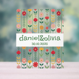 Panneau En Acrylique Fleur sauvage de printemps coloré Meadow Garden Ma