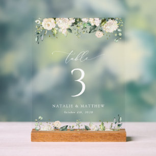 Panneau En Acrylique Fleurs blanches, Fleurs de crème, Boho, Numéros de