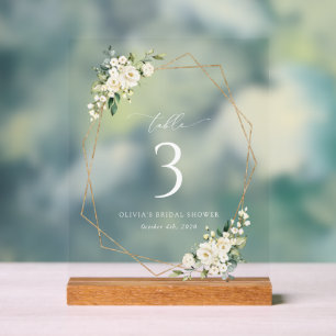 Panneau En Acrylique Fleurs blanches, Fleurs de crème, Boho, Numéros de