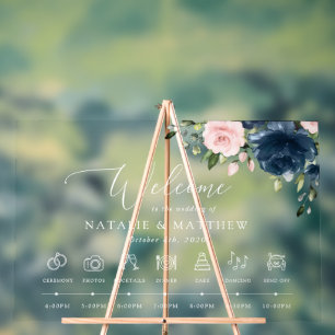 Panneau En Acrylique Fleurs Bleu Marine, Fleurs Roses, Chronologie du M