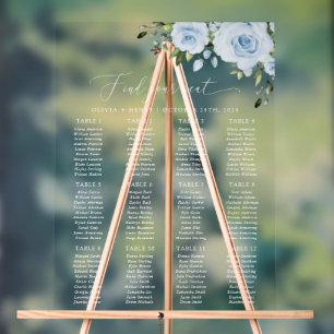 Panneau En Acrylique Fleurs Bleu Poussiéreux, Verdure, Bohème, Plan de