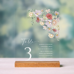 Panneau En Acrylique Fleurs Colorées, Fleurs Sauvages, Bohème, Baby Sho
