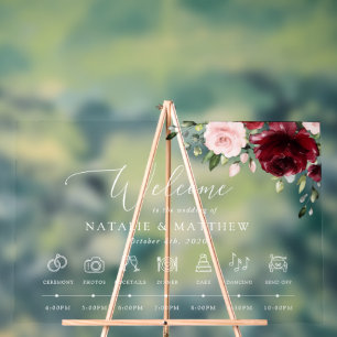 Panneau En Acrylique Fleurs de Bourgogne, Fleurs Roses, Chronologie de
