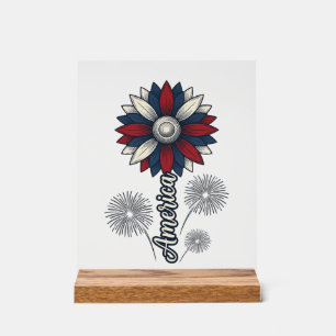 Panneau En Acrylique Fleurs de feu d'artifice vectoriel de conception p
