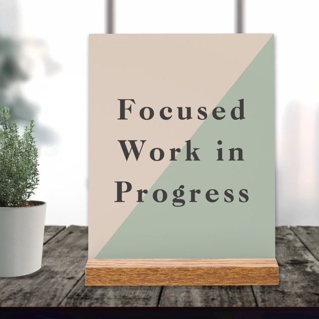 Panneau En Acrylique Focused Work Do Not Disturb Quiet Space Available (Focused Work Do Not Disturb Quiet Space Available Acrylic Sign)