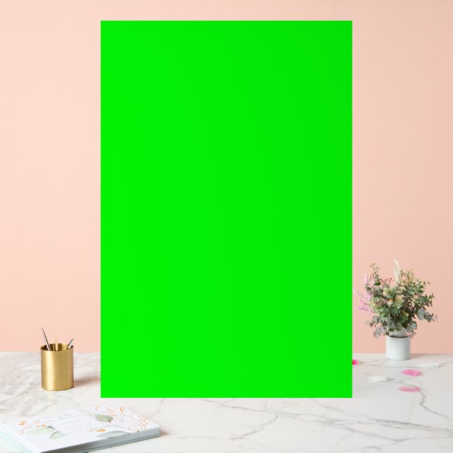 Panneau En Acrylique Fond chroma key écran vert néon solide (Mariage)