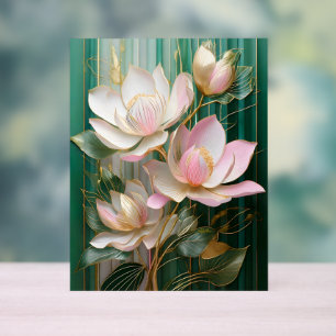 Panneau En Acrylique Fond d'écran en fleurs Art Magnolia Japonais