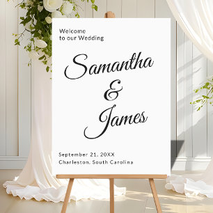 Panneau En Acrylique Font moderne et chic Bienvenue pour les couples br
