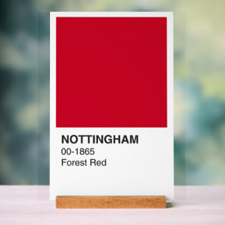 Panneau En Acrylique Forêt rouge de Nottingham - Arrière - plan blanc