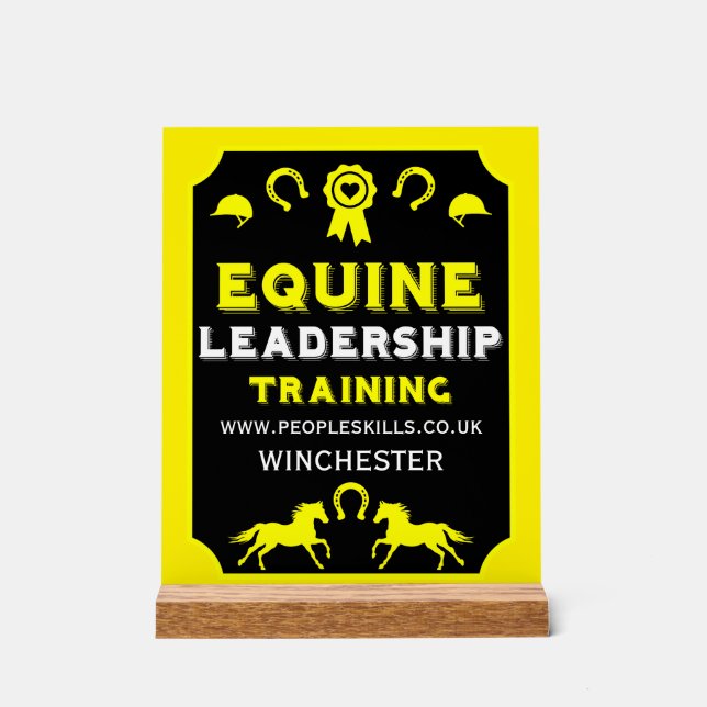 Panneau En Acrylique Formation au leadership équin (Recto)