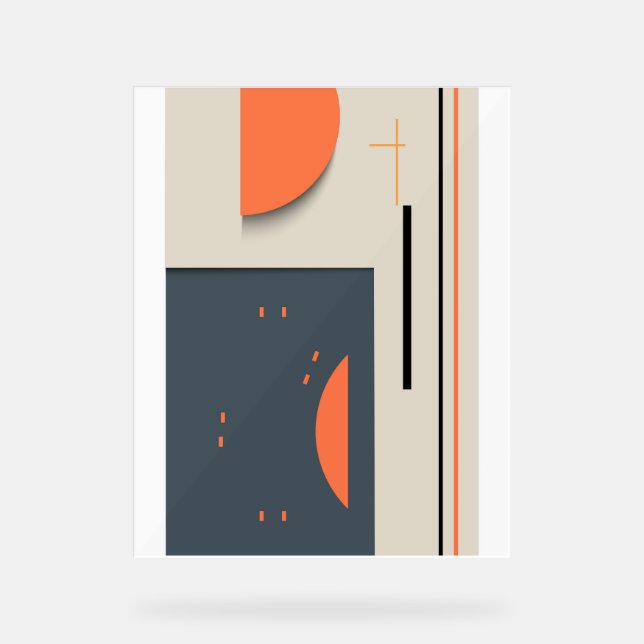 Panneau En Acrylique Formes géométriques modernes (Recto)