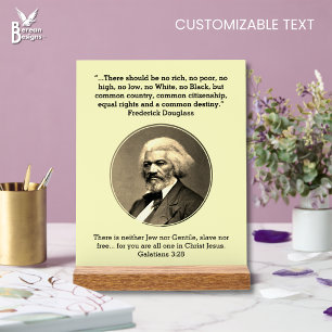 Panneau En Acrylique FREDERICK DOUGLASS Personne riche Personne pauvr