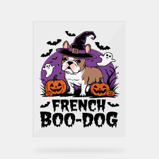 Panneau En Acrylique French Boo Dog - La Spookiest Pup