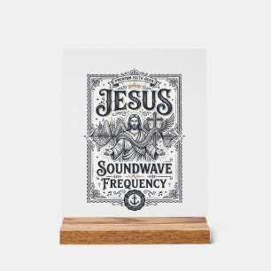 Panneau En Acrylique Fréquence d'onde sonore Jésus Fréquence d'onde son