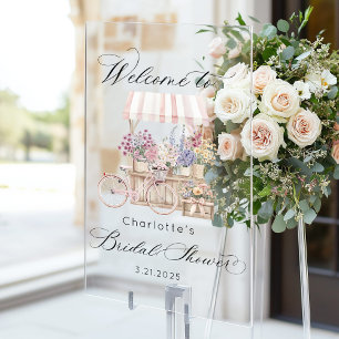 Panneau En Acrylique Fresh Off the market Douche nuptiale Bienvenue