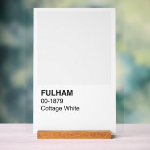 Panneau En Acrylique Fulham Cottage Blanc - Arrière - plan blanc