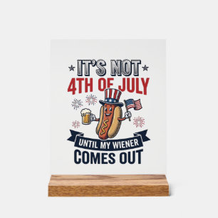 Panneau En Acrylique Funny 4th Of July Hot Dog Vintage Patriotic Shirt_