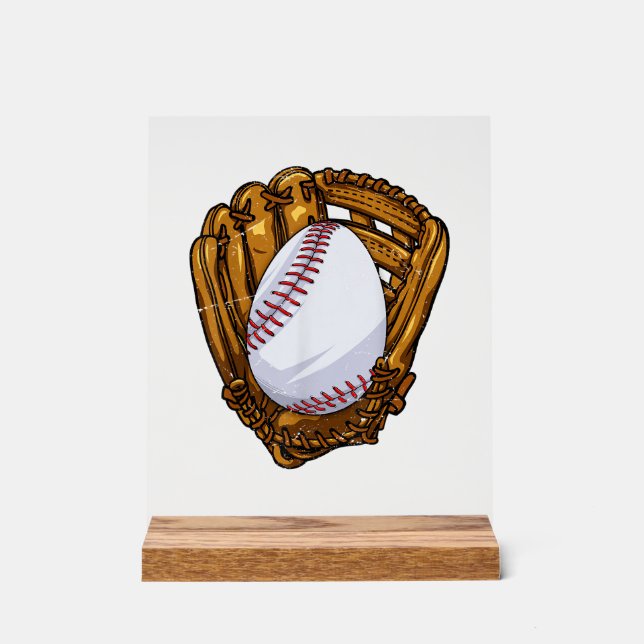Panneau En Acrylique Funny Easter Egg Baseball Egg Hunting Easter Day M (Recto)