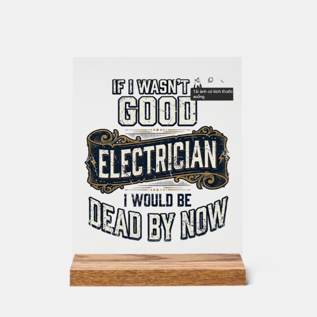 Panneau En Acrylique Funny Electrician Vintage Engraving Quote Design (Recto)