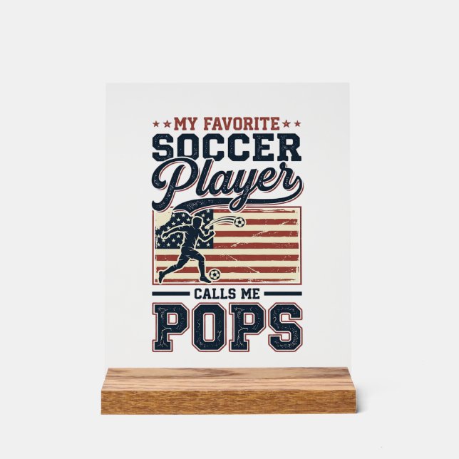 Panneau En Acrylique Funny Soccer Pops Vintage Gravure Design de T-shir (Recto)