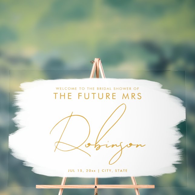 Panneau En Acrylique FUTURE MRS Fête des mariées Welcome Paint White (Neutre)
