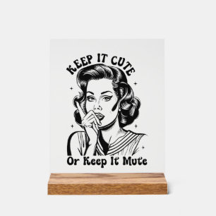 Panneau En Acrylique Fuuny rétro lady word art