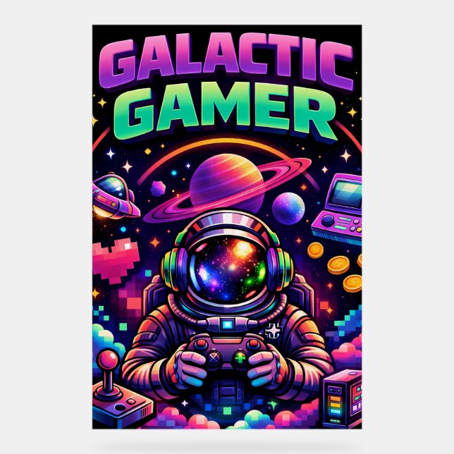 Panneau En Acrylique Galactic gamer (Recto)