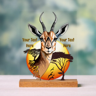 Panneau En Acrylique Gazelle Antelope africaine animal sauvage
