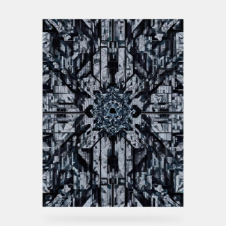 Panneau En Acrylique Géométrique moderne : Citadelle numérique H-16