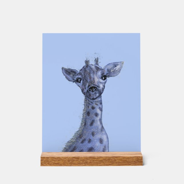 Panneau En Acrylique Giraffe Baby Boy (Recto)