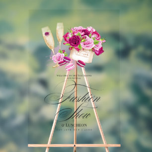 Panneau En Acrylique Glam Fashion Show Bienvenue