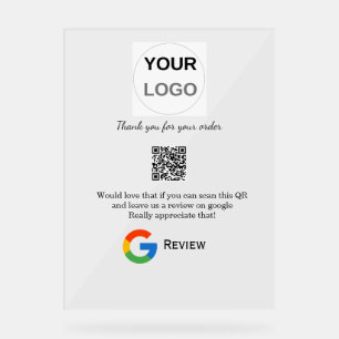 Panneau En Acrylique Google examen logo de l'entreprise Analyser QR exa