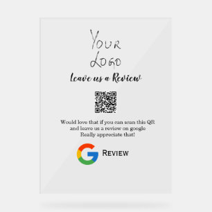 Panneau En Acrylique Google examen logo de l'entreprise Analyser QR exa