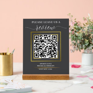 Panneau En Acrylique Google Review QR Code Sign - Entreprise personnali