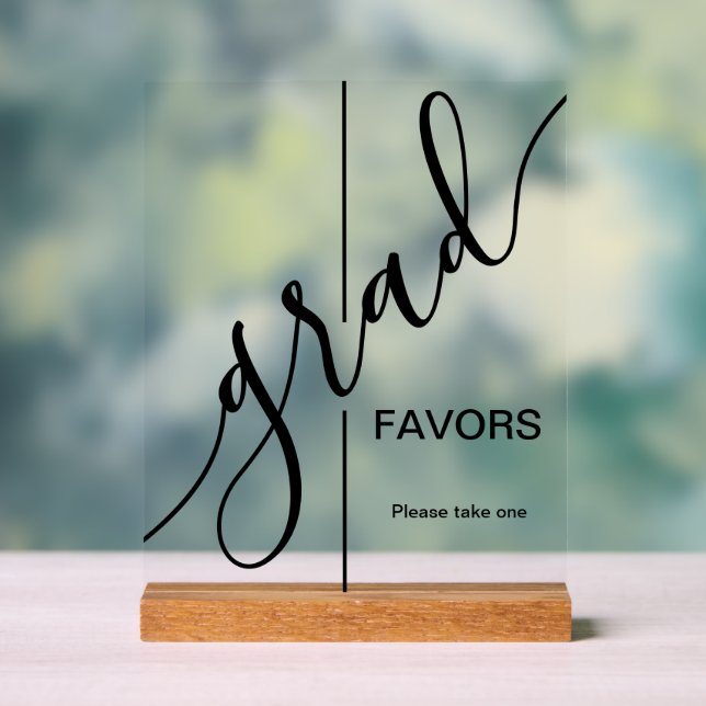 Panneau En Acrylique Grad Grad Script tendance favorise (Neutre)