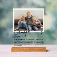 Grandpa Photo et Noun Description personnalisée