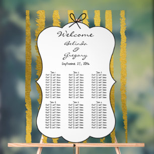 Panneau En Acrylique Graphisme de tableau de placement de mariage à ray